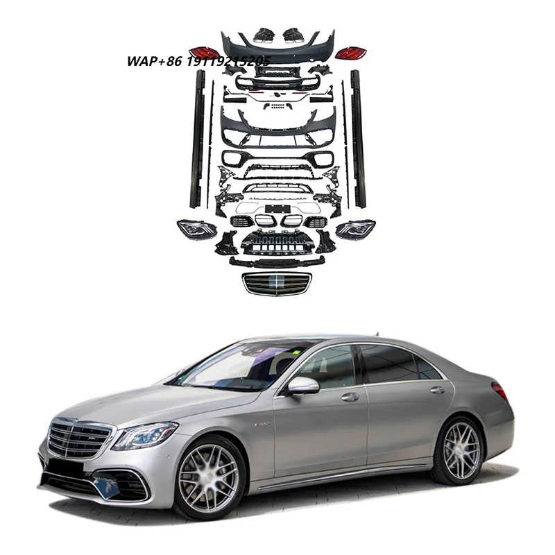 Wholesale Body Kits for S-class W222 Old to New S63 A-style for 2014~2018y S400 S450 S500 Auto Parts Car Accessories LED Lights