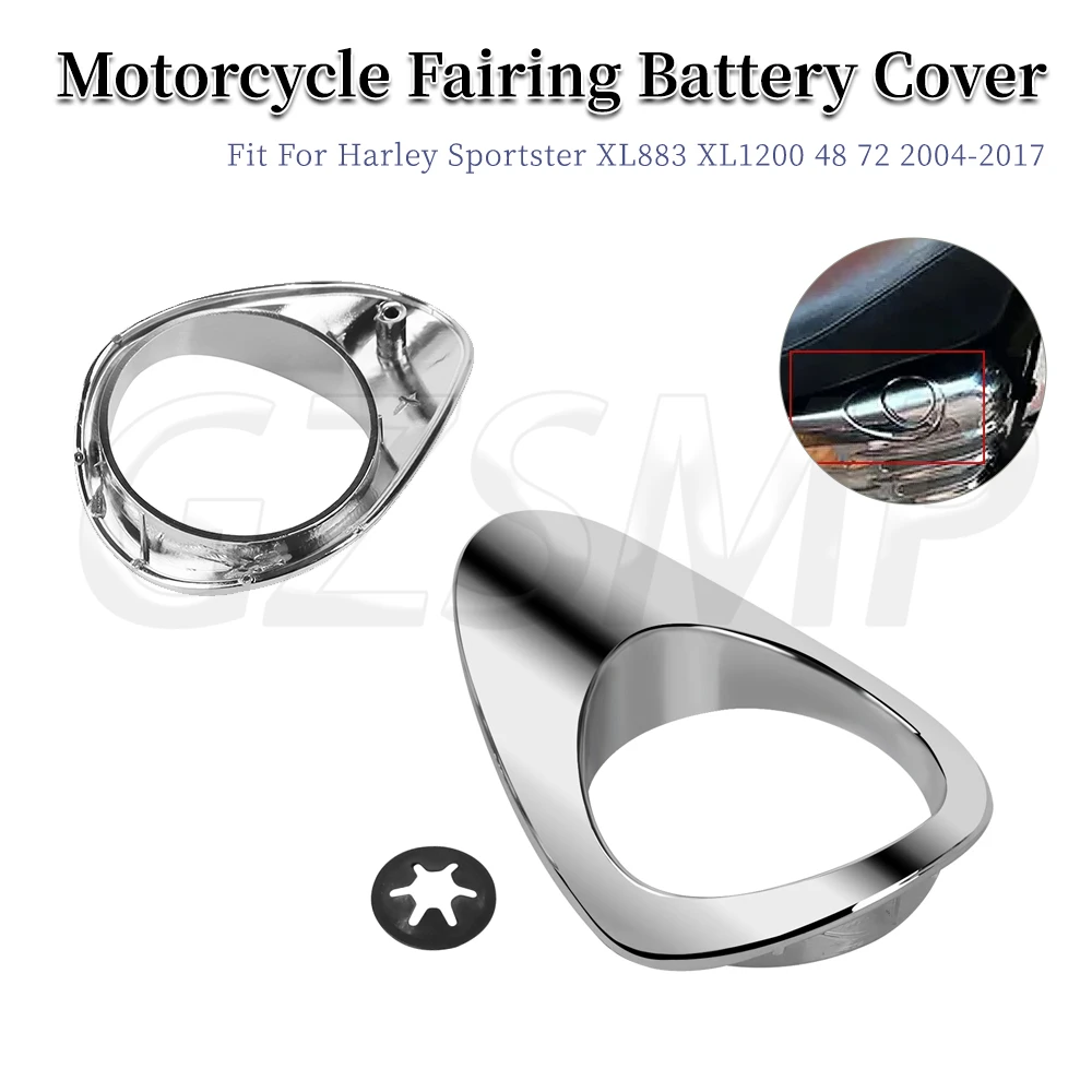 Fit For Harley Sportster XL883 XL1200 48 72 2004-2022 Motorcycle Battery Fairing Cover Right Side Tank OIL DIPSTICK BEZEL