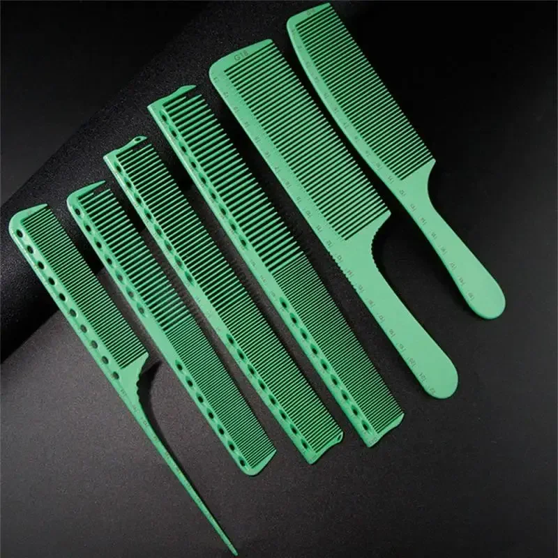 مقياس ياباني لقص الشعر مشط الراتنج الأخضر G45 على الوجهين مقاومة للحرارة صالون حلاقة أداة فرشاة التصميم