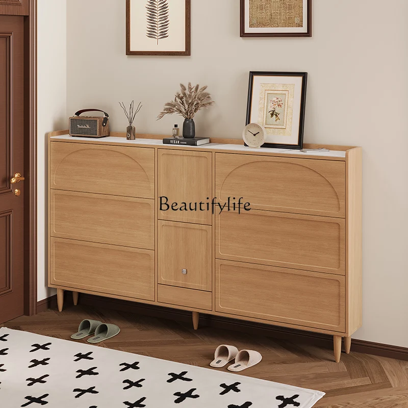 

Solid wood shoe cabinet integrated against the wall into the home shelf medium antique tipping bucket cabinet