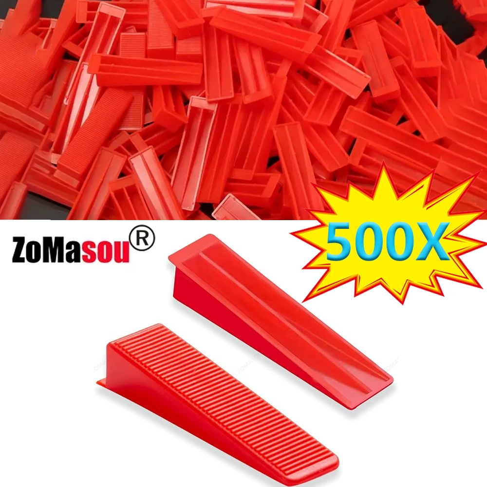 50-500Pcs Reusable Tile Leveling System Wedges Clips Ceramic Insert Spacers Tiling Floor Wall Carrelage Construction Tool