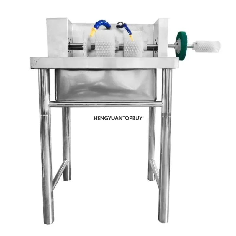 Single slot stainless steel tennis shoe cleaning equipment with sink