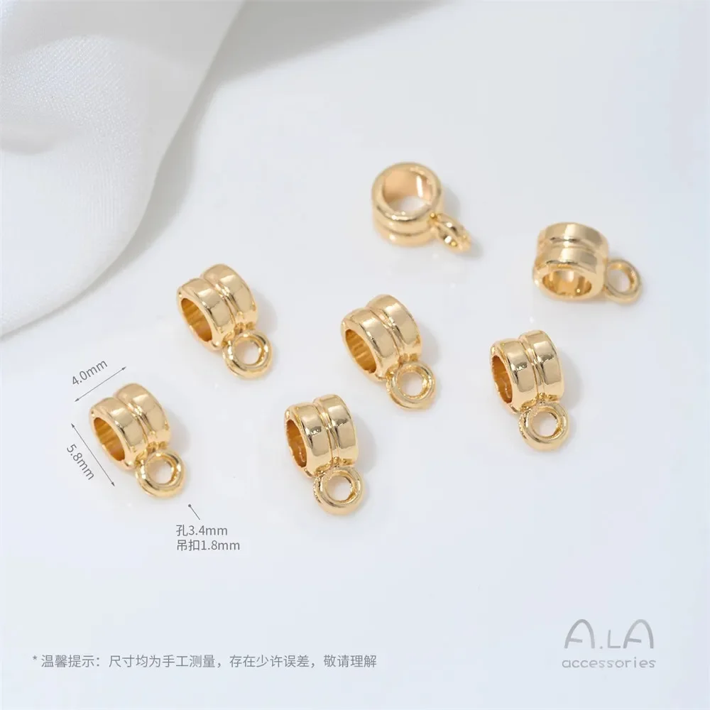 C45 14K vergulde armband hangende kralen uitgeholde gebogen buizen bamboe gezamenlijke emmer kralen diy handgemaakte sieraden accessoires