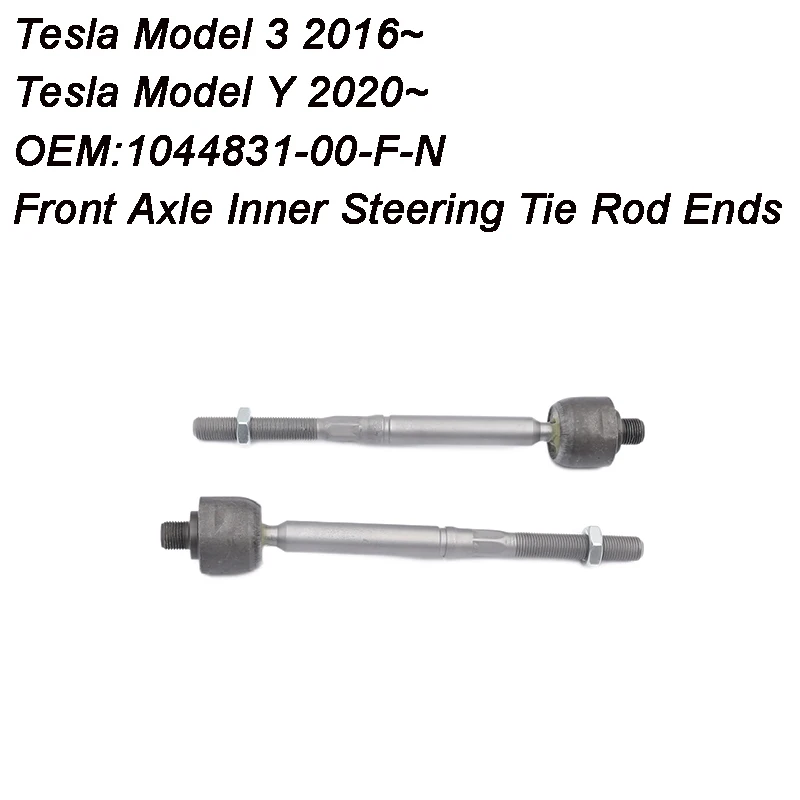 Pair Front Axle Inner Steering Tie Rod Ends Ball Joint For Tesla Model 3 2016~  Model Y 2020~ OEM: 1044831-00-F-N