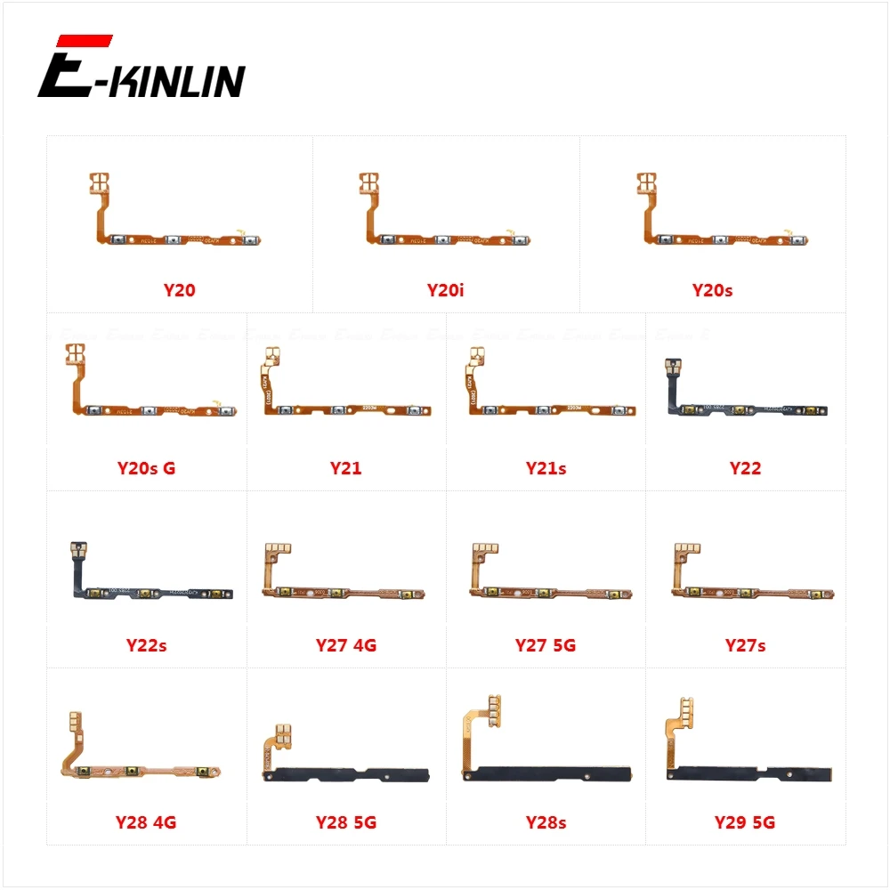 Power ON OFF Key Volume Button Ribbon Flex Cable For Vivo Y20 Y20i Y20s G Y21 Y21s Y22 Y22s Y27 Y27s Y28 Y28s Y29 4G 5G