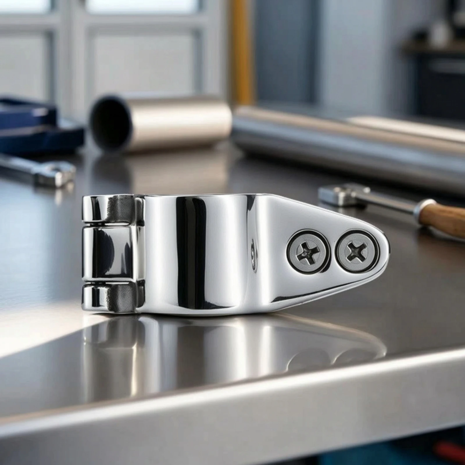 Sliding Tube Clamp Stainless Steel Marine Tube Clamp with Liner Hardware Polished Secure for Boat Owners