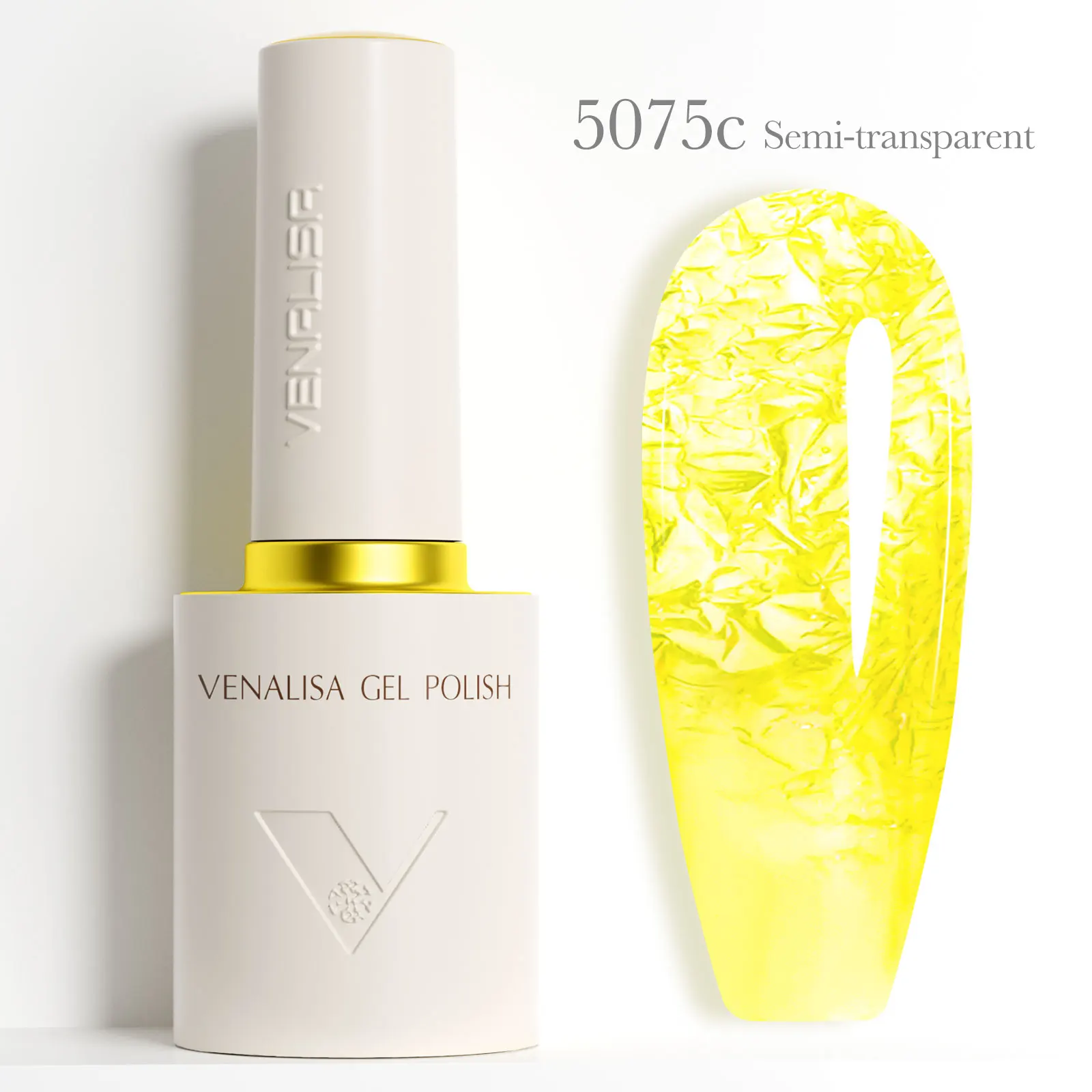VENALISA 10ml nagelgellak pastelroze basis Franse nagelkunst met regenboogkristallen losweken UV LED langdurig semi-permanent