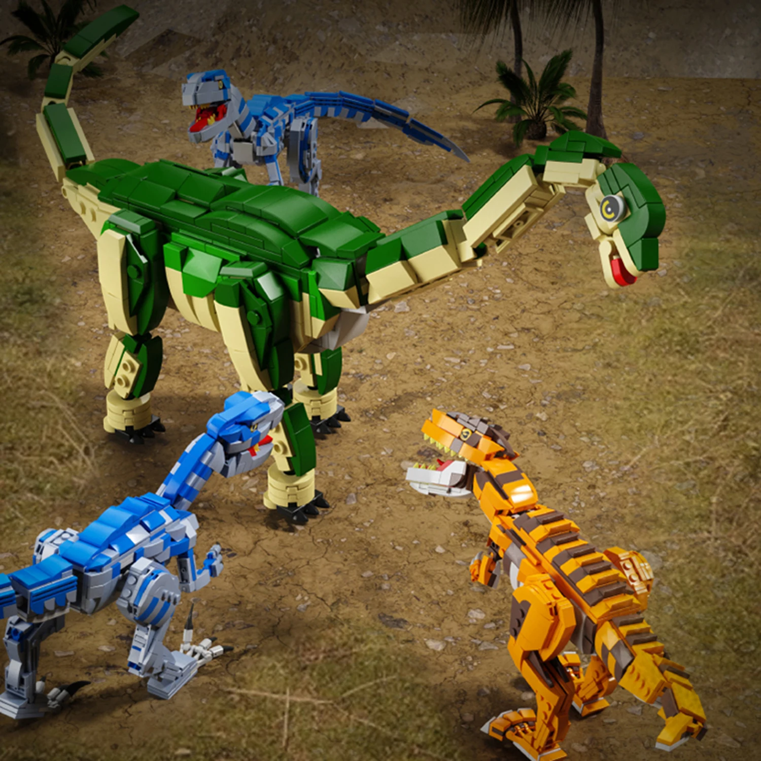 600+PCS Zestaw klocków konstrukcyjnych Dinosaur World Zestaw puzzli do montażu Klocki Kreatywne prezenty edukacyjne na biurko