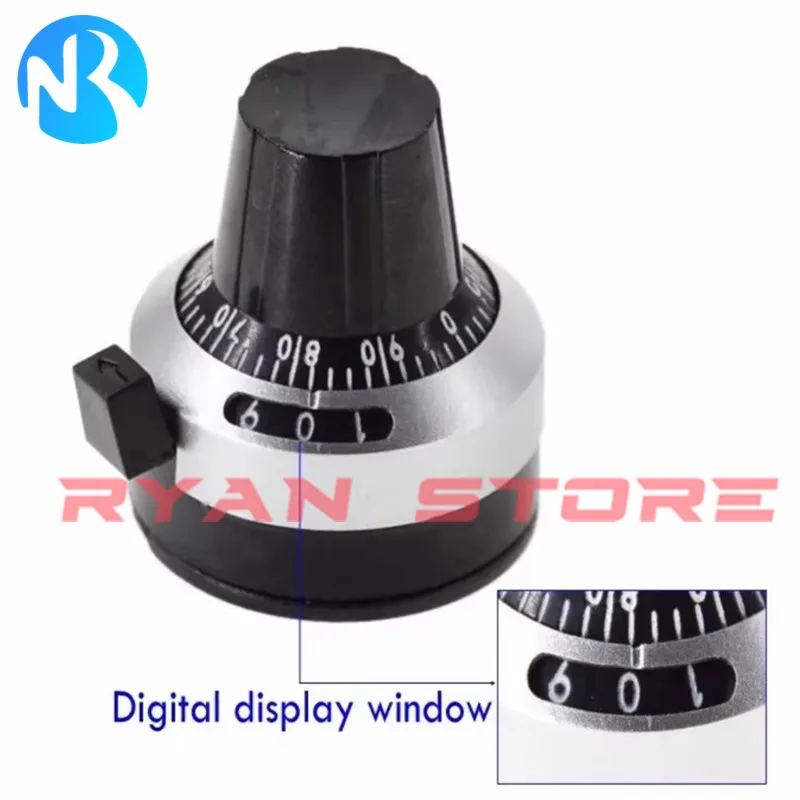 1PCS 3590S 6.35mm 4mm Precision Scale Knob Potentiometer Knob Equipped With Multi-turn Potentiometer For WXD3-13 RV24YN