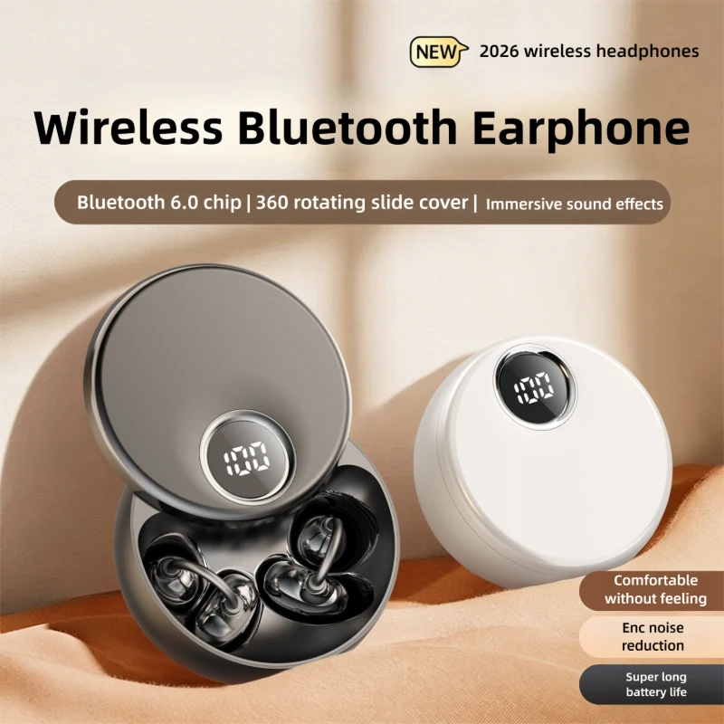 

SK51 Wireless Bluetooth Headphones Ear-Clip Protable High Sound Intelligent Noise Reduction Long Battery Life For Music&Gaming