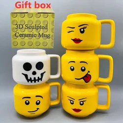 Cute Cartoon 250ML Mug Cups Ceramic Coffee Milk Tea Drinkware Impish Expression Pattern for Couple Friend Christmas gifts Travel