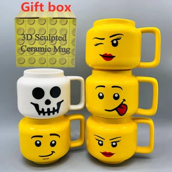 Cute Cartoon 250ML Mug Cups Ceramic Coffee Milk Tea Drinkware Impish Expression Pattern…