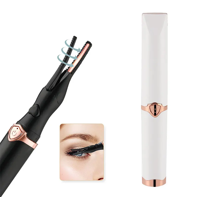 Portable 3 Temperature Mode Heated Eyelashes Curling Tool Electronic USB Natural Fake Eye Lash Curler Beauty Supplies