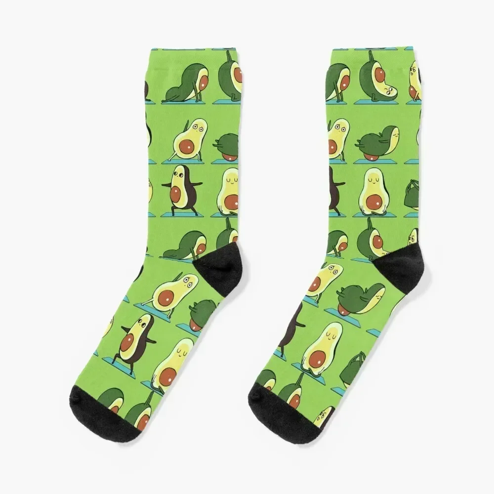 Avocado Yoga Socks winter gifts funny sock christmass gift ankle Mens Socks Women's