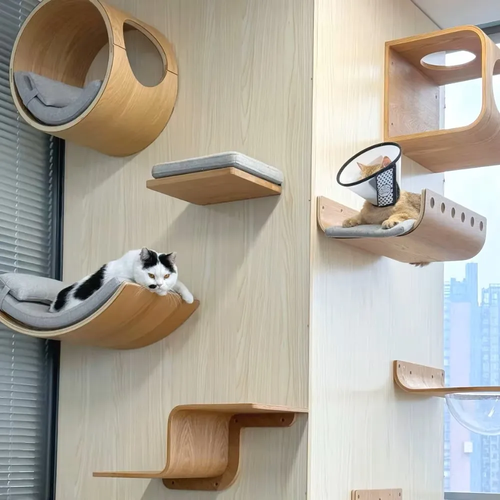 Rascador pared gato torre juguetes interactivos resistente interior - imagen 5