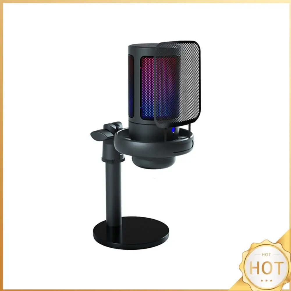 

USB Condenser Microphone with Pop Filter Gaming Microphone PC Condenser Mic for Studio Recording Streaming Content Creation