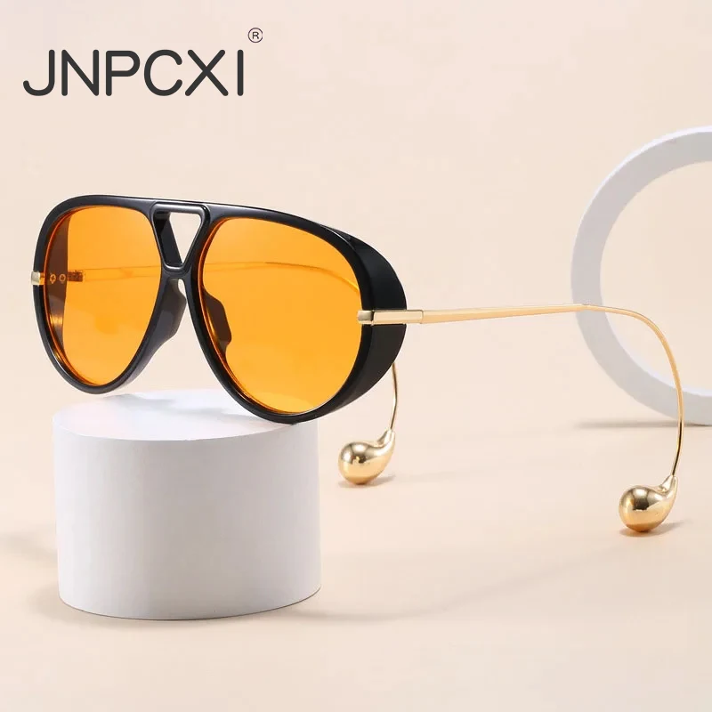 JNPCXI Übergroße einzigartige Piloten-Sonnenbrille, modische Punk-Sonnenbrille, UV400