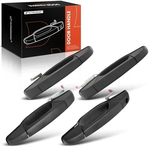 

A-Premium 4-Piece Exterior Door Handle Set for Chevy & GMC Trucks - Black