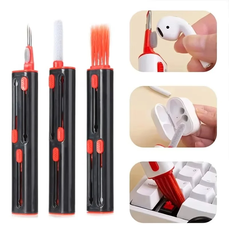 3-In-1 Multi-function Cleaning Brush Kit Bluetooth Earphone Cleaning Pen For Airpods Pro/Phone/iPad/Keyboard/PC Cleaning Tools