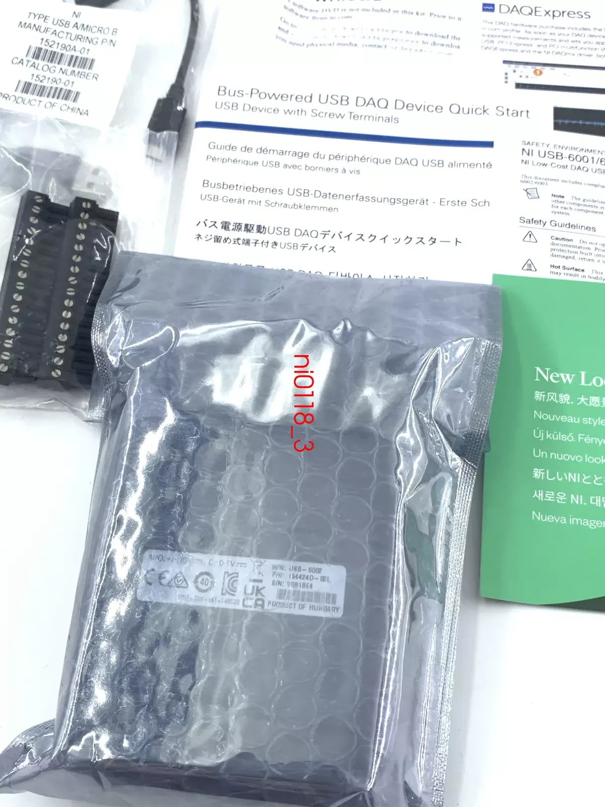 ني يو اس بي-6002 782606 -01 بطاقة الحصول على البيانات متعددة الوظائف DAQ Labview DAQ #5