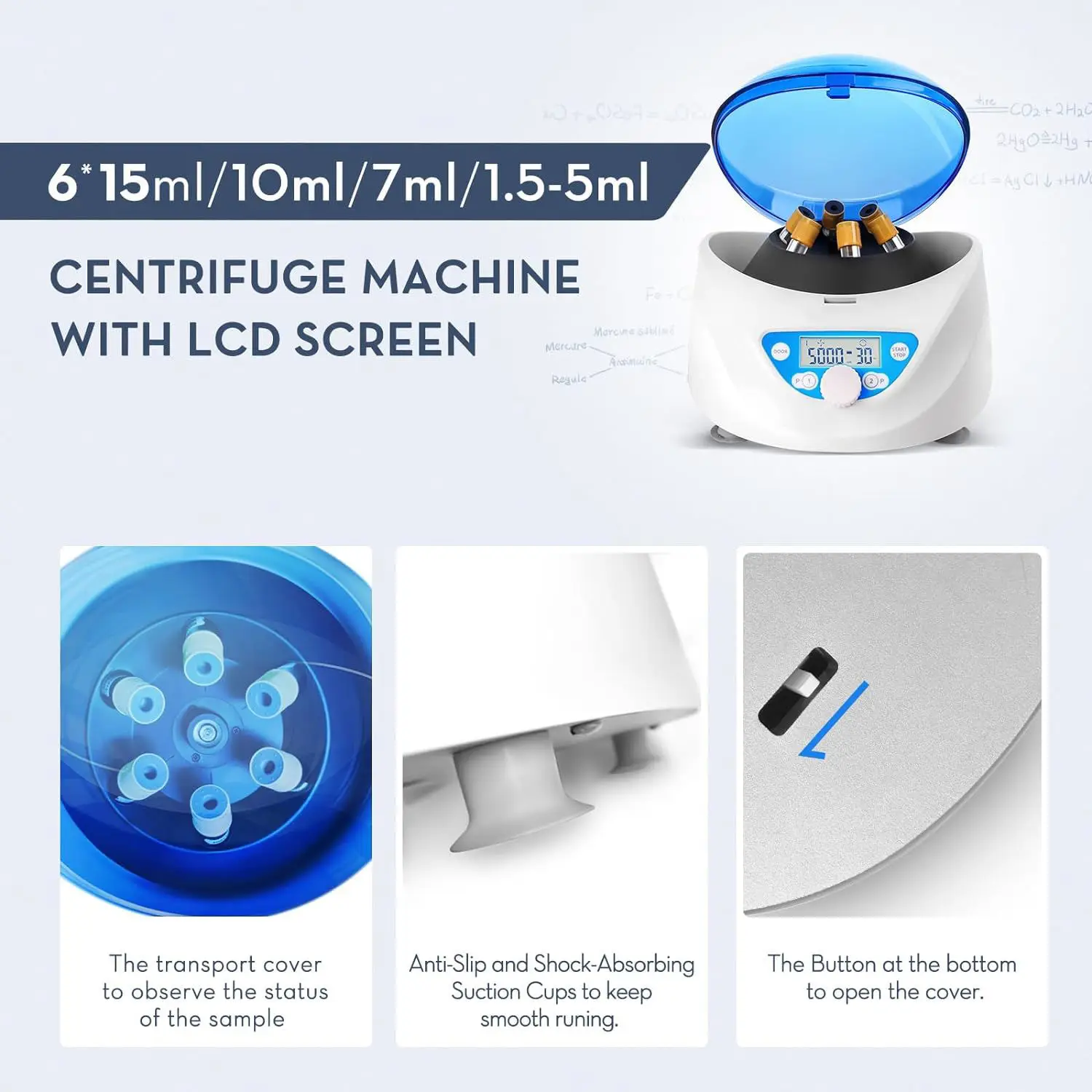 In Stock WEIAI Laboratory Centrifuge Low-Speed 300-5000rpm Dentistry Beauty Centrifuge Machine Plasma Centrifuge Lab Equipment