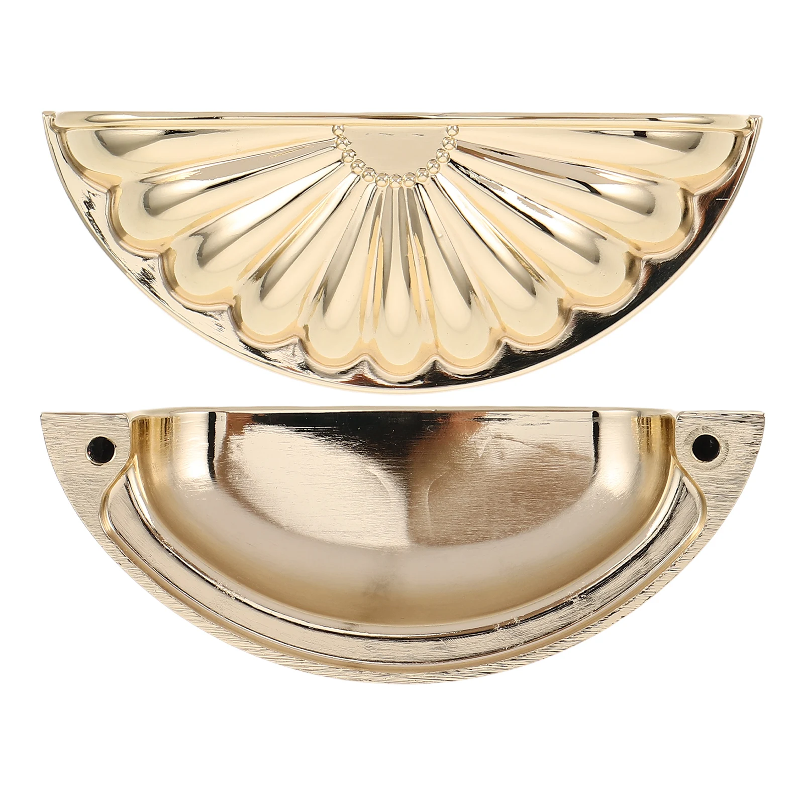 

2 Pcs Drawer Handle Cup Pulls Cabinet Hardware Wardrobe Door Alloy Knobs Handles Golden
