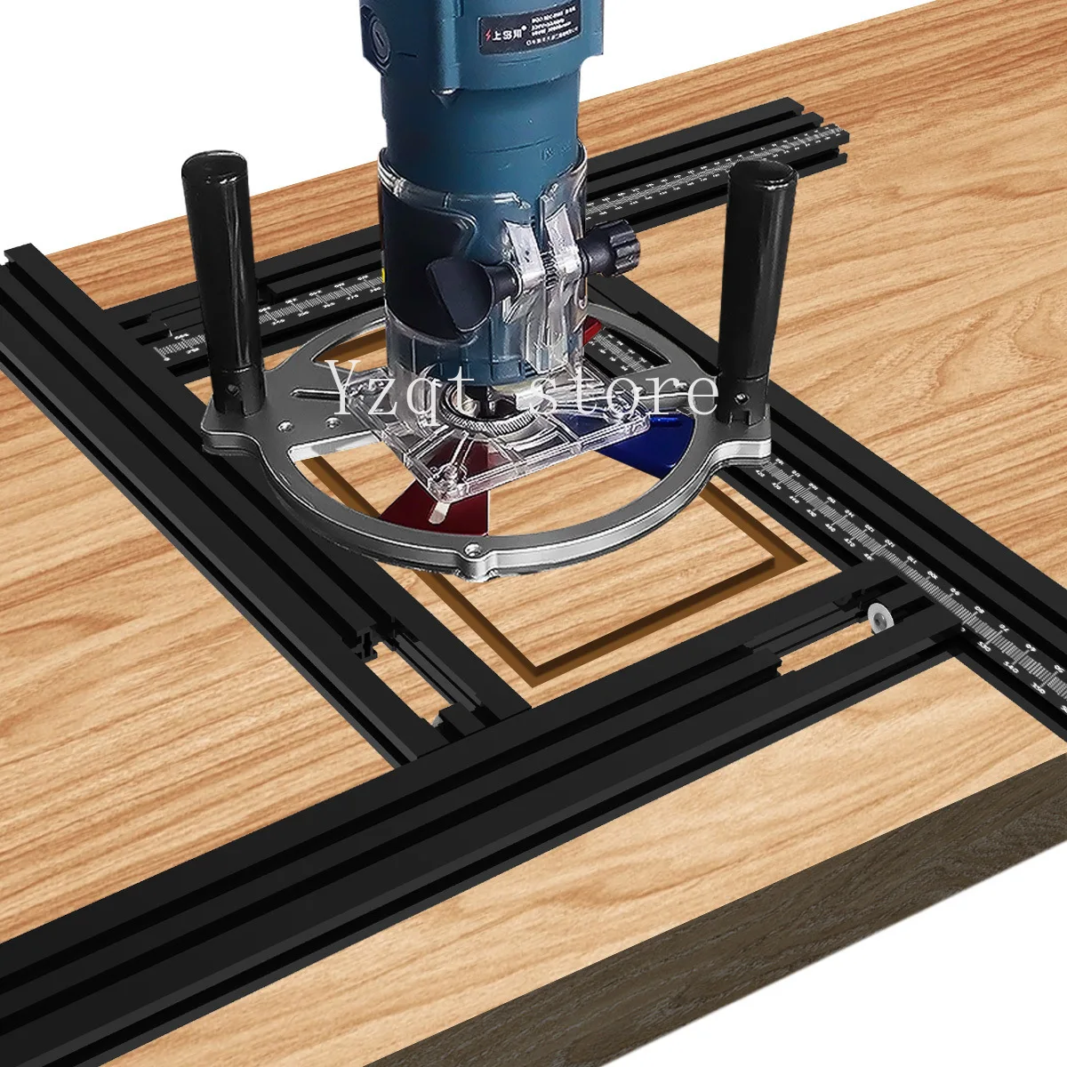 Trimmer Milling Groove Engraving Guide Rail Multifunctional Adjustable Backing Auxiliary Guide Rail Bracket Woodworking Tools