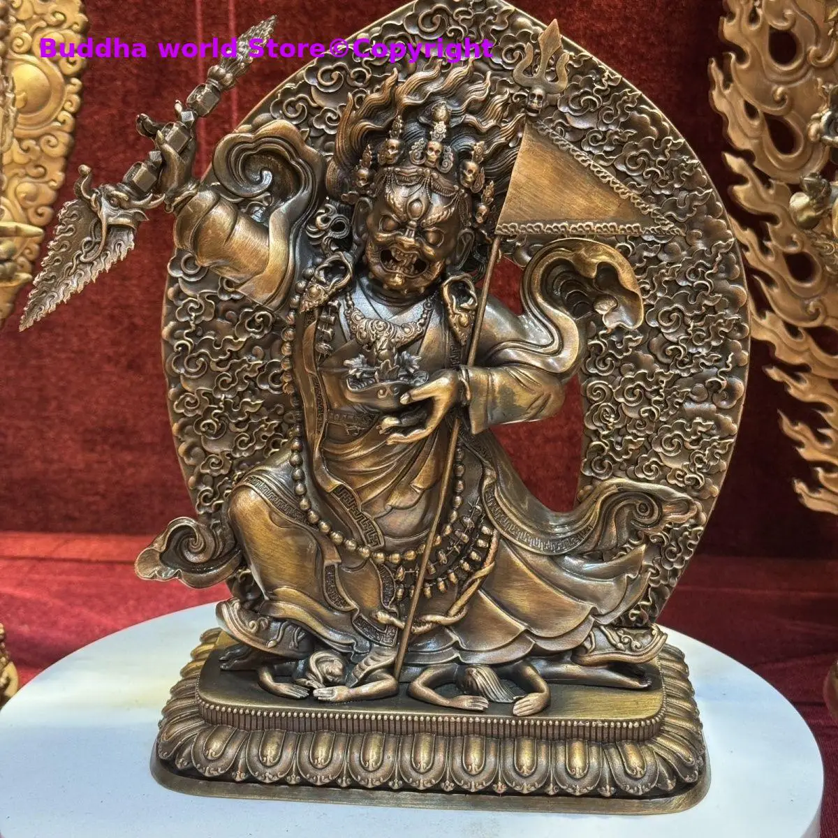 Special offer 23cm Tibet Buddhism Kongpo Tso-ta Tsodak Mahakala Buddha figurine copper Buddha statue Buddhist lama monk worship