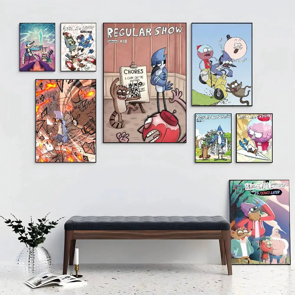 R-regular Cartoon Show Posters Living Room Bar Cafe Quality Canvas Vintage Style Comics Painting Art Home Wall Decor Picture