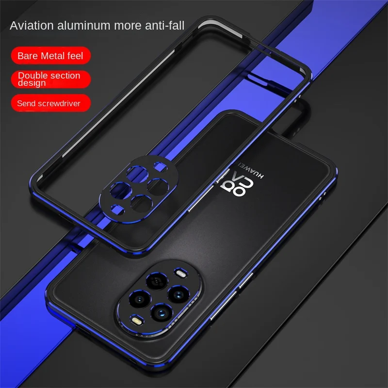 

Для Huawei Nova 13 Pro Бампер Ультратонкий алюминиевый металлический каркас Чехол для телефона Huawei Nova 13 Pro с защитной пленкой для объектива камеры