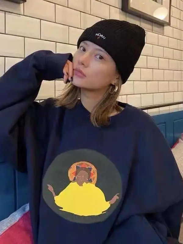 

Свитшот Kanye Chicago JESUS IS KING Detroit Limited Loose, молодежный уличный стиль, модный пуловер с длинными рукавами и круглым вырезом