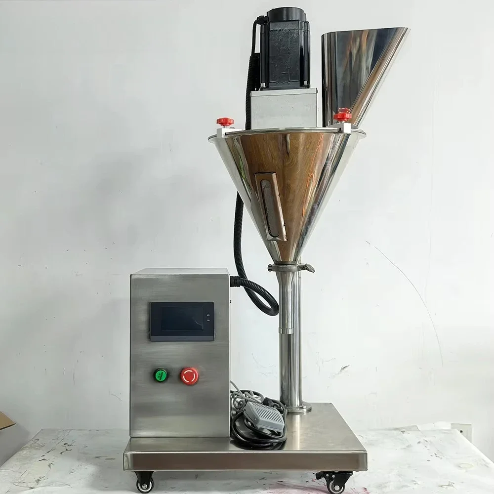 

Semi-Auto Screw Dosing Machine Stepper Motor Drive 200ml/500ml Powder Packing Screw Dispensing Chemicals Pouches Bags Barrels