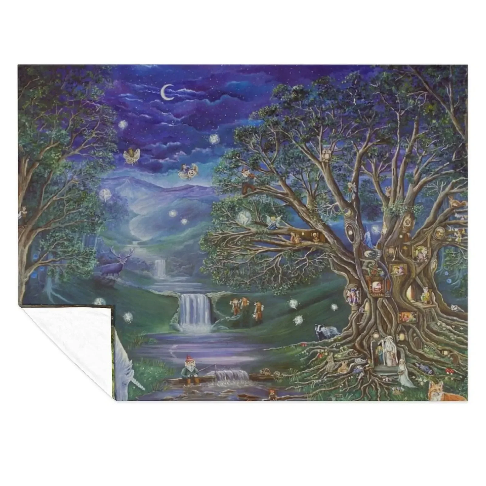 

Fairy Tree Throw Blanket funny gift Nap sofa bed Loose Blankets