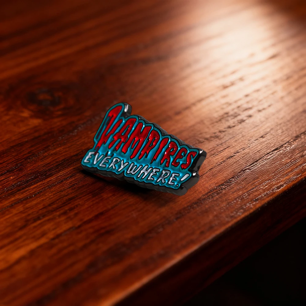 Vampires Everywhere Rock Band Logo Brooch Gothic Band Badge Vampire Horror Theme Enamel Pin Fans Collect Decorative Accessories