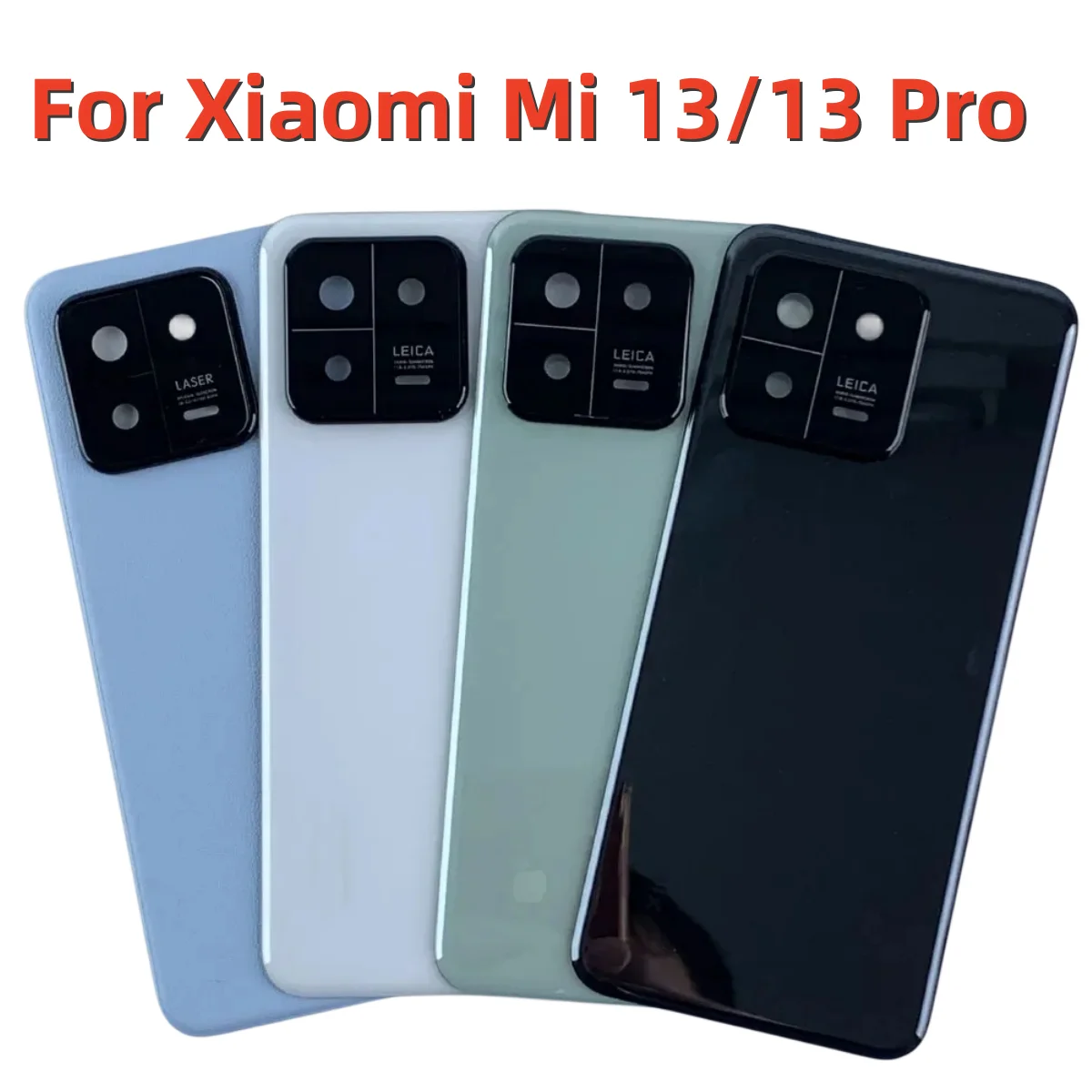 Original Mi 13 Glass Battery Cover For Xiaomi Mi 13 Pro Back Cover Battery Door Rear Housing Case With Camera Frame Lens