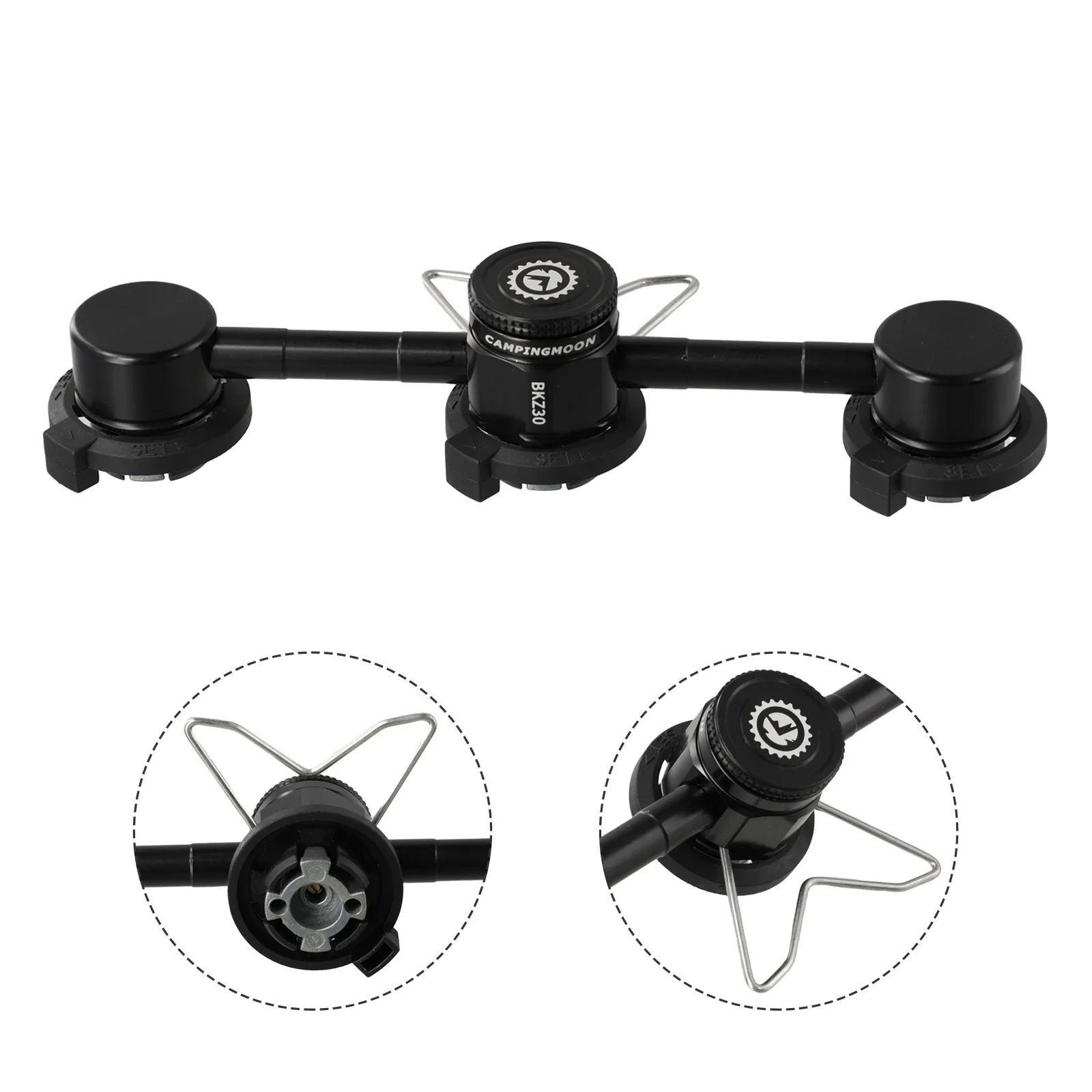 

Reliable Outdoor Camping Fuel Tank Adapter 3 in 1 Split Furnace Conversion Tool Easy to Carry Extends Stove Battery Life