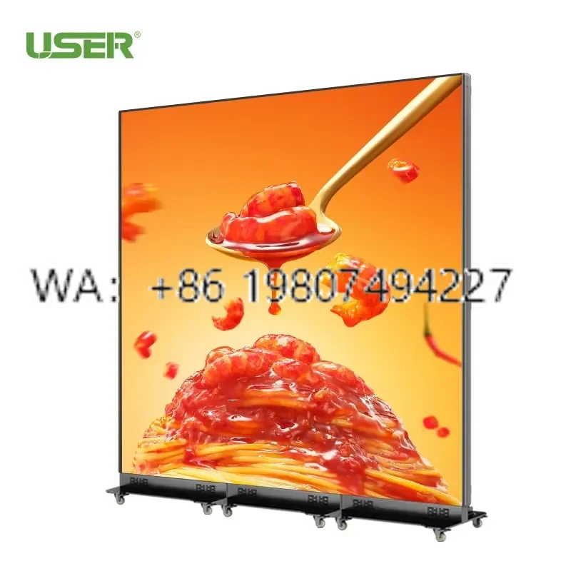 Foldable P2.5 LED Poster Display Indoor Outdoor Portable Digital Advertising Screen for Commercial Ads