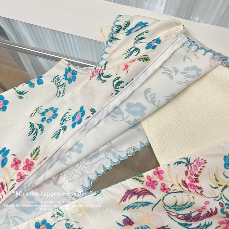 딥 V넥 우아한 A라인 드레스 여성 2025 신상 민소매 플라워 미니 드레스 여성 패션 여름 탱크 드레스