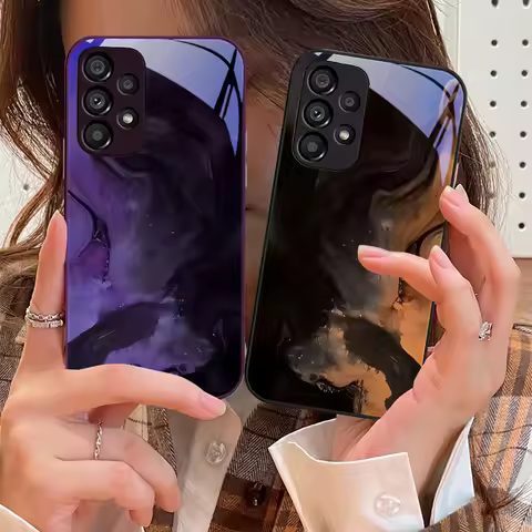 Geometric Gradient For Samsung Galaxy S10 4G S20 11E 30 S21 21 22 S24 Fe Pro S23 S25 Ultra 5G S9 Tempered Glass Phone Case