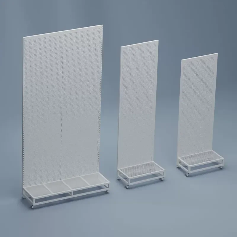 JMZ Perforated Metal Plate Display Rack for Supermarket Mall Jewelry Storage Baking Paint Iron Hole Board Shelf with