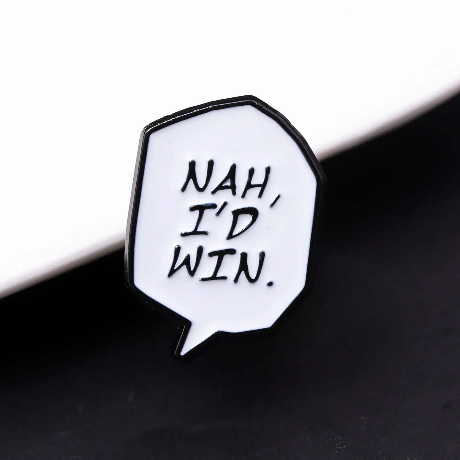 "NAH ، I'D WIN" دبابيس المينا الإبداعية Inspirat بروش اختبار مخصص بروش تشجيع شارة أفضل هدية الملابس حقيبة قبعة الملحقات