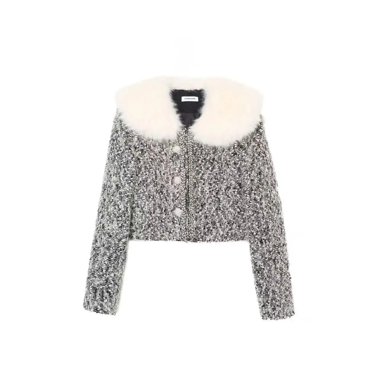 

Модная высококачественная пуховая куртка с большим меховым воротником, осенне-зимняя женская верхняя одежда из полиэфирного волокна с длинными рукавами