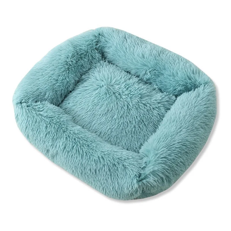 Rectangle Plush Dog Bed Winter Warm Mat Small Medium Big Pet Cat Dog Bed Kennel Puppy Sofacama Cat Cushion Pets Sofa Accessories