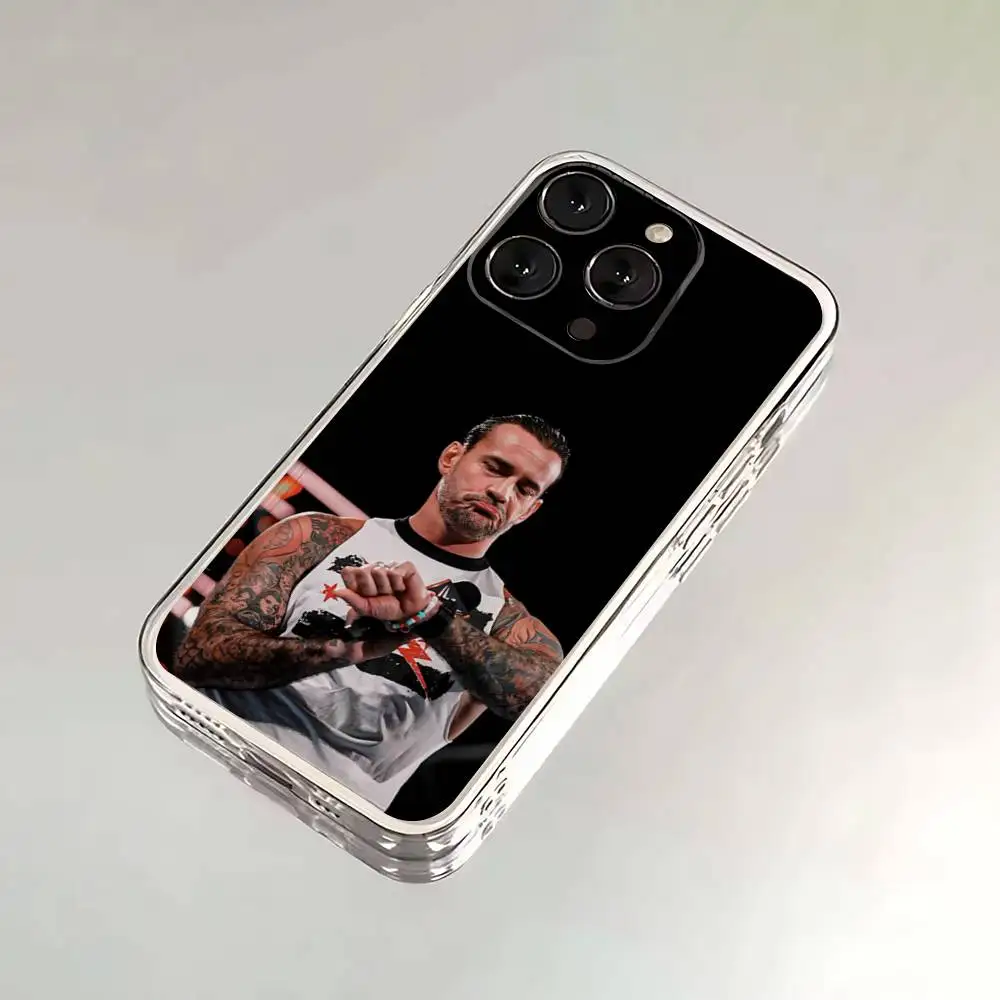 WWE CM P-Punk Capa de telefone para iPhone 16,15,14,13,12,11,17 Pro,Max,Plus,X,XS,XR,SE,Mini Capa macia transparente