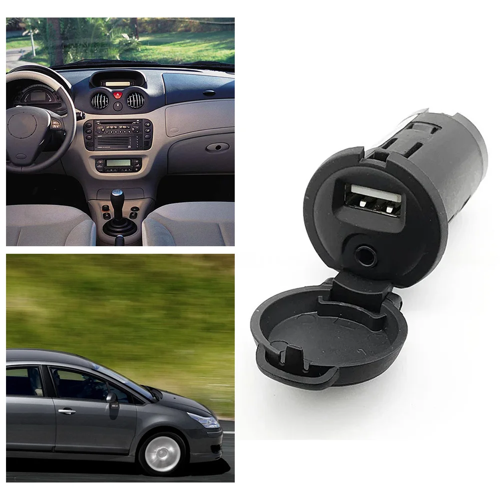 Car Audio Upgrade USB AUX Interface Auxiliary Input Socket Adapter As Shown In The Picture Compatible With Original Part
