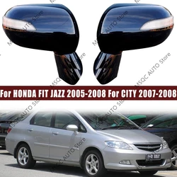 For CITY 2007-2008 GD6 GD8For HONDA FIT JAZZ 2005-2008 GD1 GD3 Car Exterior Door Rearview Mirror Assy 5-PINS With Turn Signal