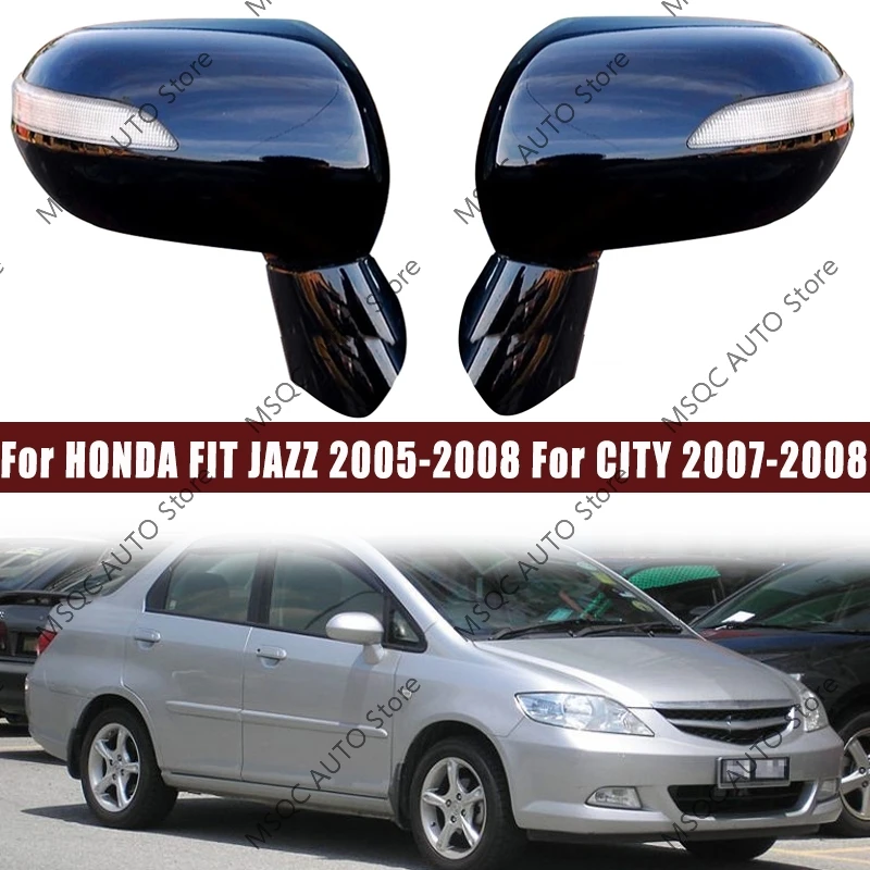 Dla miasta 2007-2008 GD6 GD8For HONDA FIT JAZZ 2005-2008 GD1 GD3 na zewnątrz samochodu zewnętrzne lusterko wsteczne 5-pinowy z kierunkowskazem