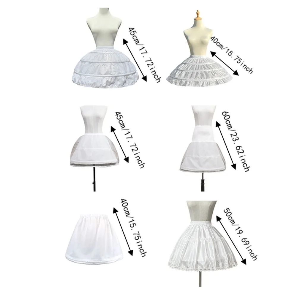 Fashion White Lolita Petticoat Breathable Elastic Ball Gown Underskirt With Hoop 40/45/50/60cm Hoop Petticoat Party Dress view 6