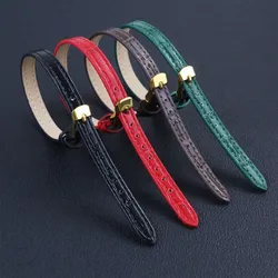 *high quality* Simple Bamboo grain Leather Bracelet  Jewelry String Letter Classic Minimalist Strap Accessories 8mm 10mm