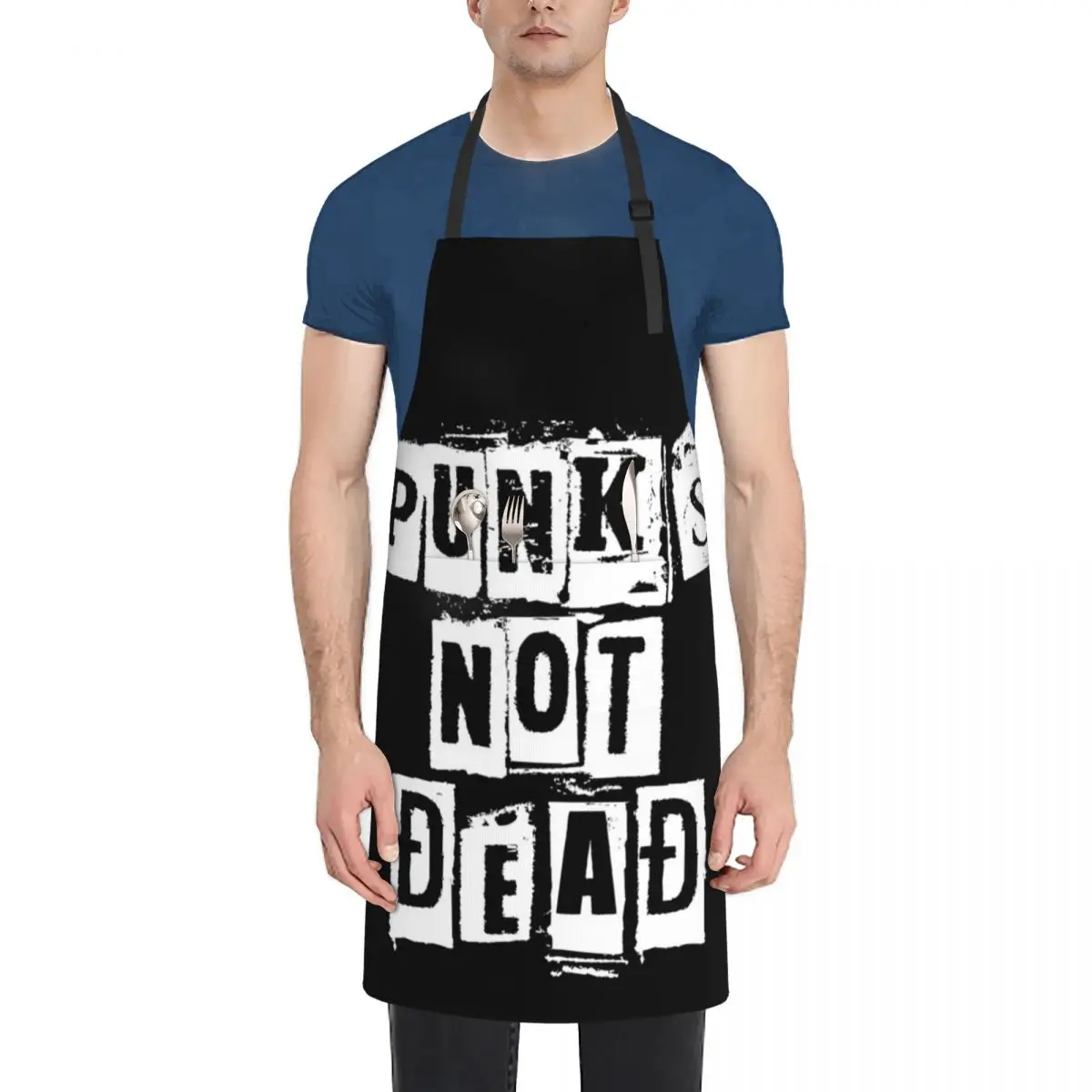 

Punk Rock - Punk - Punks Not Dead Apron cooks clothes Kitchen Novel Kitchen Accessories Hairdressing Apron